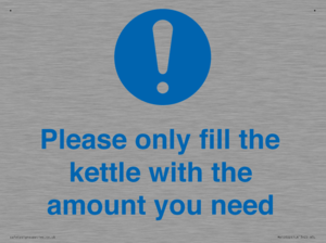 Please only fill the kettle with the amount you need